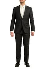 Image of Hugo Boss Men's "Huge6/Genius5" Slim Fit Gray 100% Wool Suit US 38R IT 48R