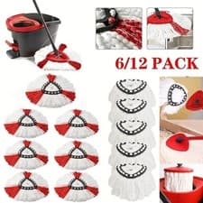 Image of 12x Replacement for Vileda Mop Heads Refill Turbo Microfibre Spin Mop Easy Wring