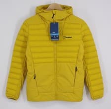 Image of BERGHAUS MENS AFFINE JACKET INSULATED HOODED SIZE XS YELLOW RRP £200 IB