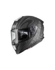 Image of PREMIER HELMETS Hyper Carbon White/Black Motorcycle Helmet