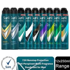 Image of Sure Men Anti-perspirant 72H Nonstop Protection Deodorant, 250ml 12 Pack