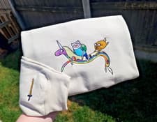 Image of Embroidered Adventure Time Jumper Hoodie - custom personalised