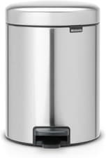 Image of Brabantia 5L NewIcon Pedal Bin Plastic Inner Bucket Matt Steel Fingerprint Proof