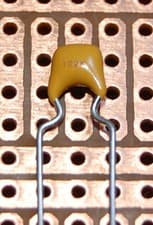 Image of Ceramic Disc Capacitor 1000pF 100v Tol +/-10% 5, 10, 25, 50 pcs