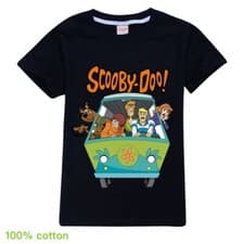 Image of Hot Boys Girls 100% Cotton SCOOBY-DOO T-Shirt Kids Casual Short Sleeve Tee Tops