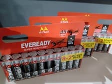 Image of Eveready Zinc Carbon AA AAA Batteries New R6 1.5V Super Heavy Duty Batteries x70