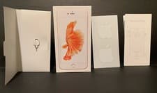 Image of iPhone 6s Plus Empty Box Only Original Apple 128GB Rose Gold Stickers Sim Pick