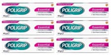 Image of Poligrip Essential Denture Fixative Cream Flavour Free 40g x 6
