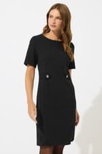 Image of M&Co Women's Button Detail Tailored Dress