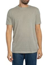 Image of Armani Exchange Men's Brand All Over T-Shirt, Beige