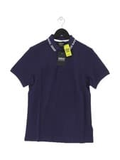 Image of Barbour Men's Polo S Blue 100% Cotton Basic New with tags