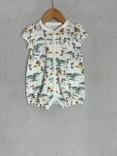 Image of Polo Ralph Lauren, Babies Polo Bear Patterned Snap Romper, Size 9M - New