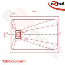 Image of SMC White Shower Tray for Shower Enclosure Anti Slip Texture Stone Effect Waste