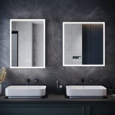 Image of LED Bathroom Mirror Cabinet With Bluetooth Demister Shaver Socket Touch Sensor