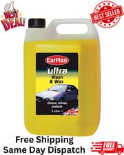 Image of CarPlan Ultra Wax & Wash Car Shampoo, 5 Liters Pack of 1 Packaging may vary UK