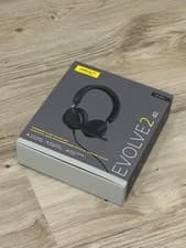 Image of Jabra Evolve2 40 USB-A Stereo Headset – Brand New + Manhattan USB-C Adapter