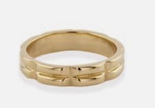 Image of Buckley London Shard Yellow Gold plated ring, New Boxed Size k (small)