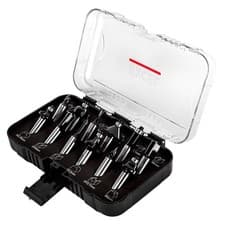 Image of Excel 1/2" Shank 12 Piece TCT Router Bit Cutter Set in Plastic Case