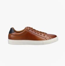 Image of Hush Puppies COLTON Mens Comfort Lace-Up Trainers  -Tan