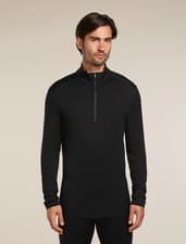 Image of Icebreaker 100% Merino Wool 260 Tech Half Zip Thermal Top - Black - Medium