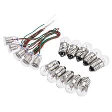 Image of 1 Set E10 Lamp Socket 1.5V Bulb Holder Wire Lead Screw Base with E10 Bulb New