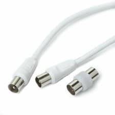 Image of Coaxial TV Aerial Cable RF Digital Television Extension Lead 1m 2m 3m 5m 10m 20m