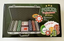 Image of Poker Professional 300 Chip Piece Poker Set in Aluminium Case - New and Boxed
