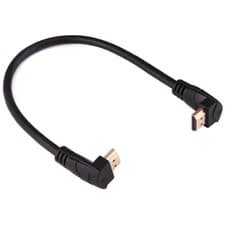 Image of 30cm 4K HDMI 2.0 High Speed Right Angle Cable with Ethernet, Black