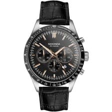 Image of Sekonda Gents Velocity 45mm Chronograph Black Watch Model 30017