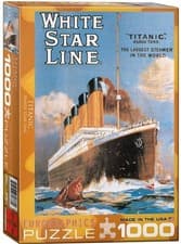Image of The Titanic White Star Line 1000pc jigsaw puzzle by Eurographics 680mm x 490mm