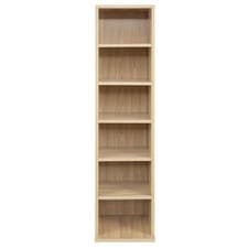 Image of 6-Tier Wooden CD / DVD Media Storage Display Rack Freestanding Tower Unit Holder