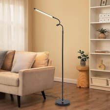Image of Adjustable Standard Floor Lamp Living Room Reading Light Free Standing Lighting