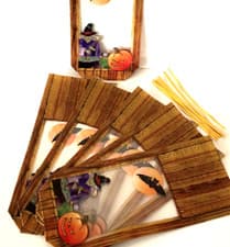Image of 6 X HALLOWEEN TREAT Cello goodie LOOT BAGS Spooky Witch Pumpkin SWEETS CANDY