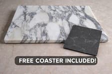 Image of Marble Chopping Board Solid Stone Kitchen Worktops Saver Heavy