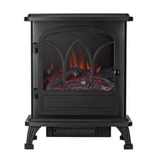 Image of Focal Point Electric Stove Fireplace Black 5 Flame Effects Heater Freestanding