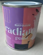 Image of Rust Oleum Radiator Paint 750ml Everning Blue matt Stylish scratch heat Resist