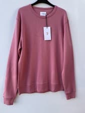 Image of Farah Tim Crew Men's 100% Cotton Sweatshirt Dusty Rose Size L Bnwt