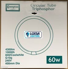 Image of 60W T9 Cool White Crompton Circular Fluorescent Tube T9 Watt Round FC60W/840