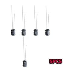 Image of 5pcs 1uF 16V Aluminum Electrolytic Capacitor Radial Lead for Electronics DIY