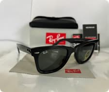 Image of Ray-Ban RB2140 Wayfarer Classic Sunglasses 50mm Sunglass Black Frame Gray Lens