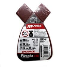 Image of Black & Decker Pack of 20 Assorted Grit Mouse Sanding Sheets 80G 120G 180G 240G