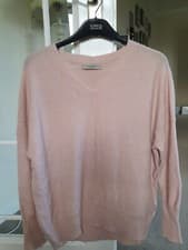 Image of NEW All Saints Alpha V-Neck Jumper Pink Size XS