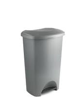 Image of Addis Plastic Family Kitchen Utility Pedal Bin 50 Litre Metallic Grey 517263ebay