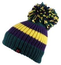 Image of Big Bobble Pom Pom Stripe Beanie Hat Cap