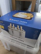 Image of Russell Hobbs Bronte 26771 4-Slice Toaster In Stone Grey Colour