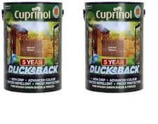 Image of Cuprinol 5 Year Ducksback Shed & Fence Treatment Harvest Brown 5L Pack of 2