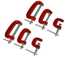 Image of G CLAMP SET 1" 2" 3" - 25mm 50mm 75mm (6 PACK)