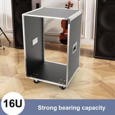 Image of 16U Server RackOpen Frame Server Rack Data Cabinet with wheel Network Rack Shelf