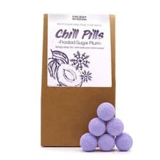 Image of Frosted Sugar Plum Mini Bath Bombs | Chill Pills Gift Pack 350g