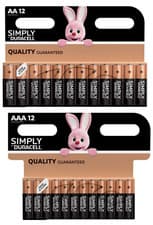Image of Duracell Simply AA & AAA Batteries Alkaline Battery (2 pack - 1 pack of each)